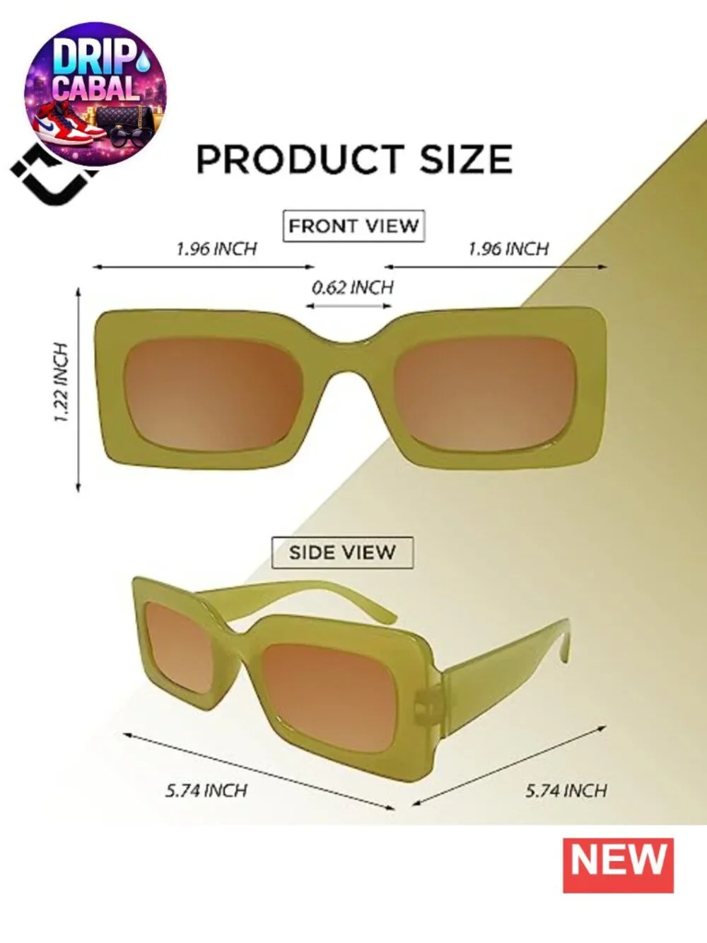 Oversized Square Sunglasses for Women - Retro Funky Style